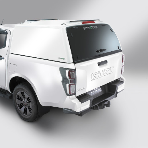 2021 Isuzu D-Max Extended Cab Pro//Top Tradesman Canopy IACC4884 with Solid Rear Door in 568 Mercury Silver